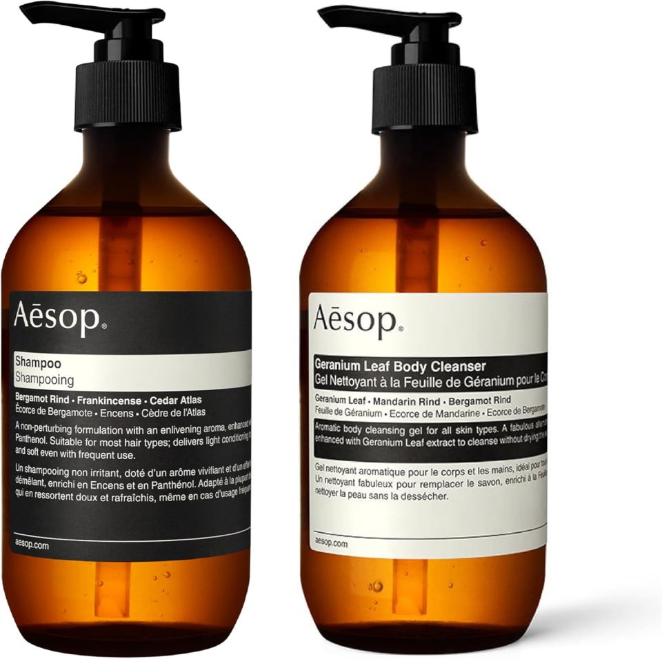 Aesop Geranium Leaf Body Cleanser and Shampoo